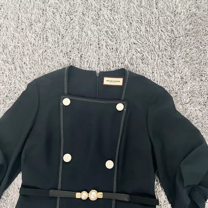 [SOLD OUT] 정품 모조에스핀(MOJO.S.PHINE) 더블버튼 퍼프 롱원피스 하객룩
