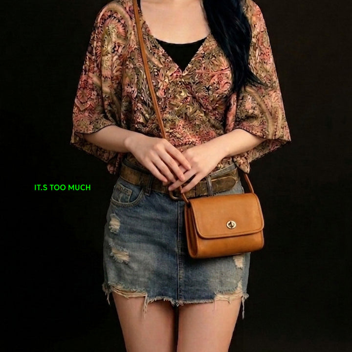 [BUNJANG] Vintage Leather Crossbody Bag / 490 미니크로스백 미니백 미니가방 레더백 작은백 빈티지가죽가방