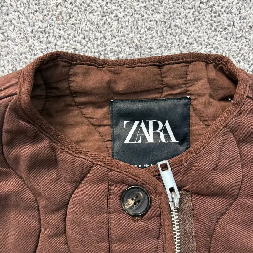 [BUNJANG] Zara Quilted Jacket with Waist String - Women&