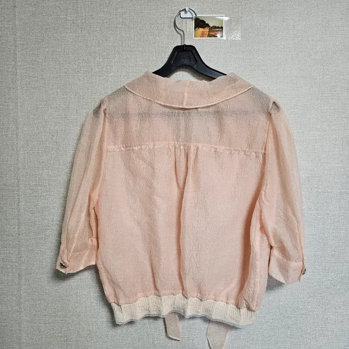 [SOLD OUT] MINE 핑크 시스루 블라우스 82-94-160