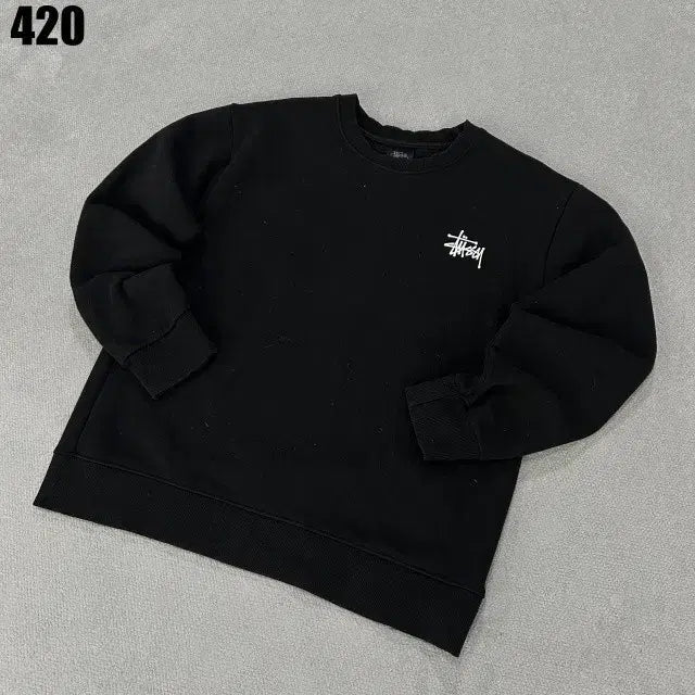 [BUNJANG] Stussy Black Crewneck Sweatshirt / 스투시 블랙 맨투맨 티셔츠