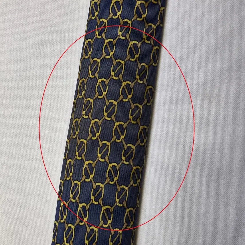 [BUNJANG] Hermès Blue Gold Chain Pattern Silk Tie / 에르메스 블루 골드 체인패턴 실크 넥타이