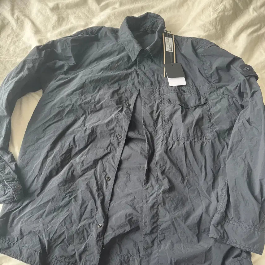 [BUNJANG] Stone Island Ghost Overshirt with Soft Feel and Pockets - Black / xl)25ss 스톤아일랜드 고스트 오버셔츠 소프트 필 앤 포켓 블랙