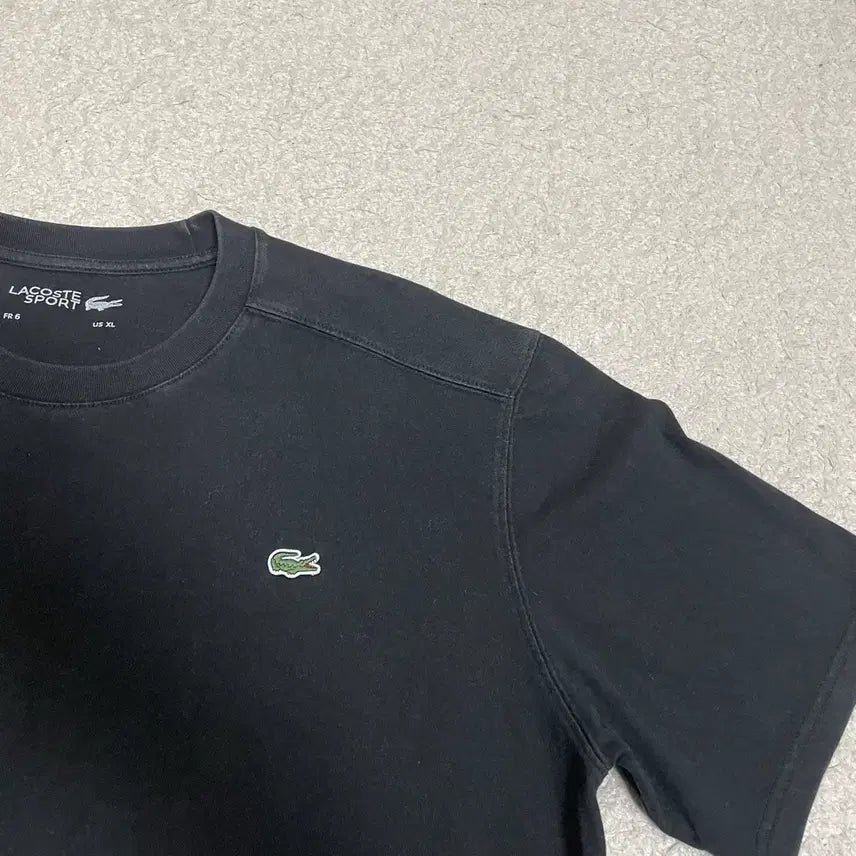 [BUNJANG] Lacoste Black Short Sleeve T-shirt XL / 라코스테 블랙 반팔 티셔츠 xl