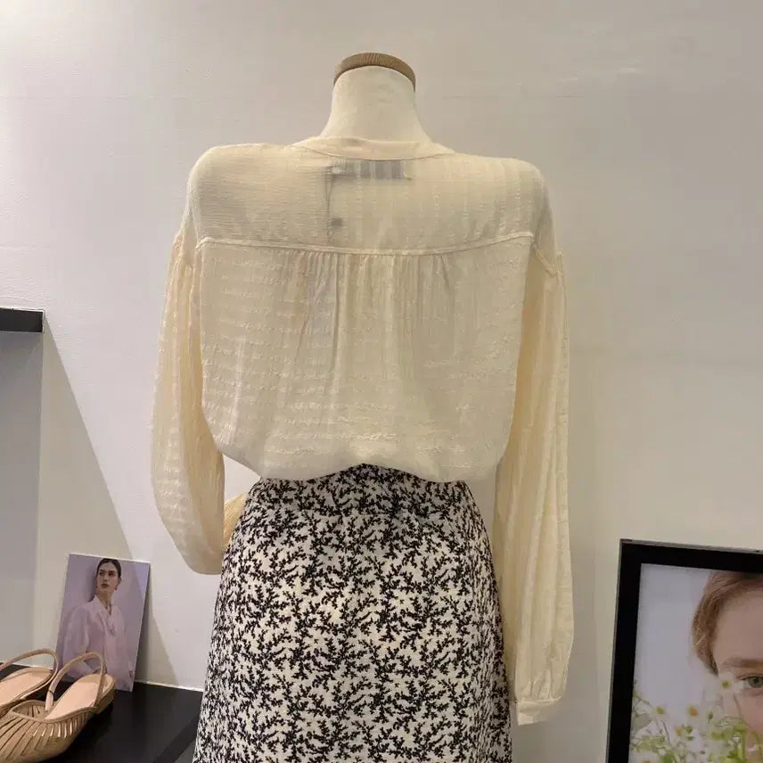 [BUNJANG] NINE Floral Print Flare Skirt / 나인)잔꽃무늬 스커트