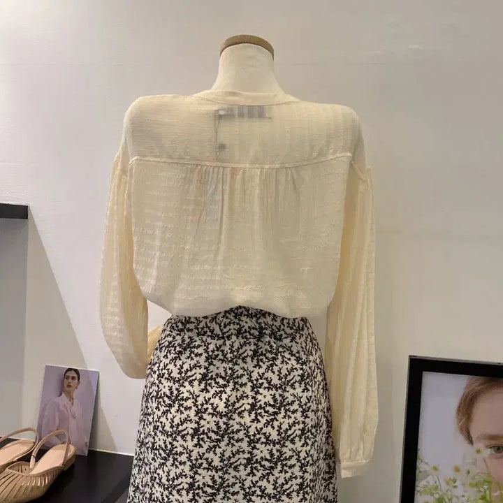 [BUNJANG] NINE Floral Print Flare Skirt / 나인)잔꽃무늬 스커트