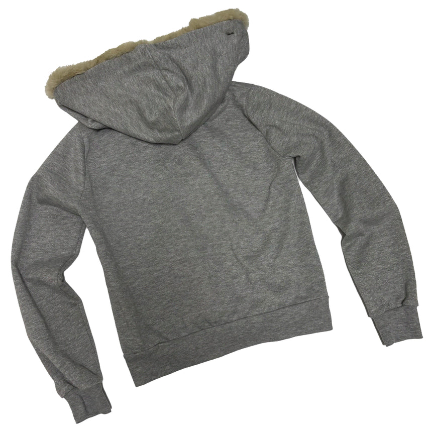 [BUNJANG] INGNI Glitter Pearl Fur Hooded Zip-up Jacket / 잉그니(INGNI) 글리터 펄 퍼 후드 집업