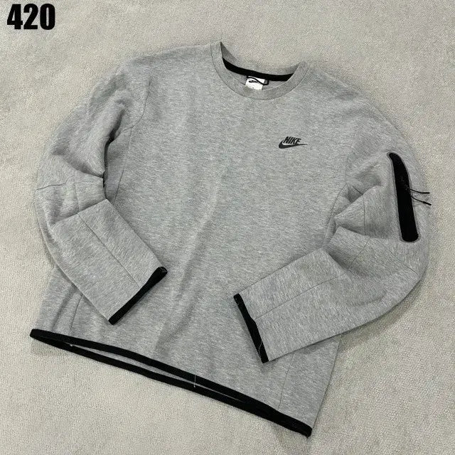 [BUNJANG] Nike Tech Fleece Sweatshirt Gray / 나이키 Tech Fleece 맨투맨 회색