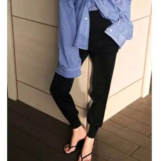 [BUNJANG] Paper Moon Joker Pants - Black / 페이퍼문 밴딩 조커 팬츠 - 블랙,55