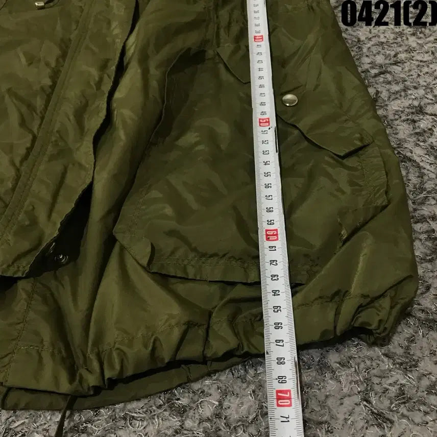 [BUNJANG] Plastic Island Hooded Field Jacket Khaki S / 플라스틱아일랜드 후드 야상 점퍼 카키 s
