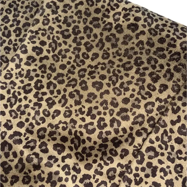 [BUNJANG] Suede Leopard Print Shoulder Bag / 스웨이드 레오파드 호피 숄더백