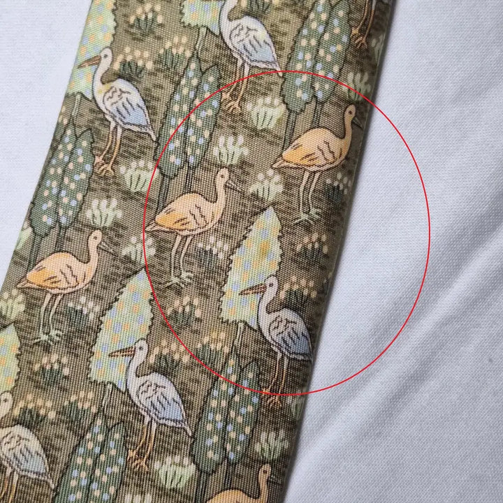 [BUNJANG] Hermès Forest Pattern Silk Tie / 에르메스 카키 버드 포레스트패턴 실크 넥타이