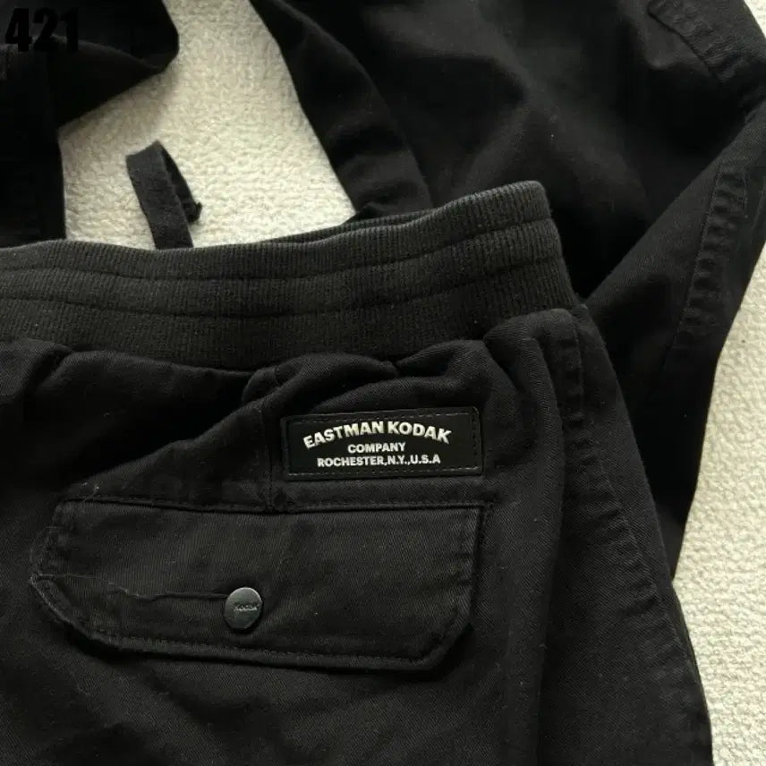 [BUNJANG] Kodak Black Cargo Jogger Pants / 코닥 검정색 카고 조거팬츠