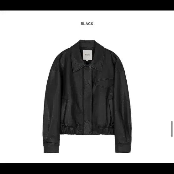 [BUNJANG] Rave Fake Leather Blouson Jacket Black M / [레이브] 페이크 레더 블루종 자켓 블랙 M