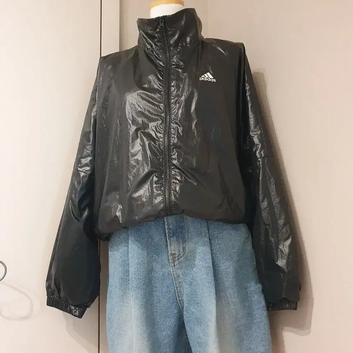 [BUNJANG] Adidas Black Windbreaker Jacket / 아디다스 블랙 바람막이 자켓