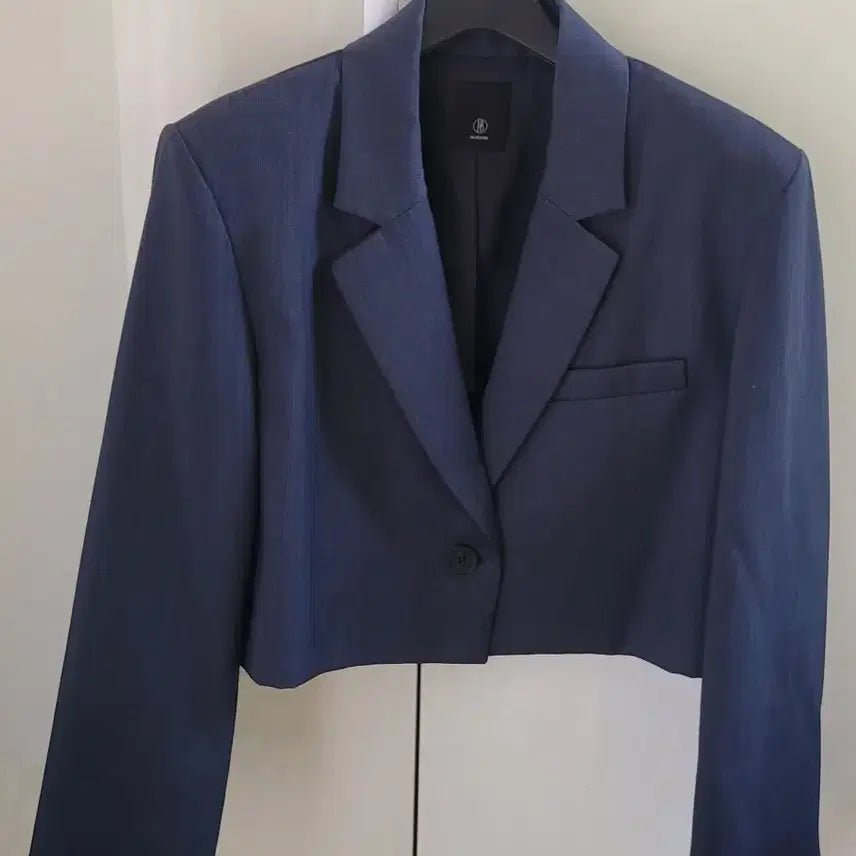 [BUNJANG] Blossom H Company Cropped Navy Jacket / 블러썸에이치컴퍼니 자켓