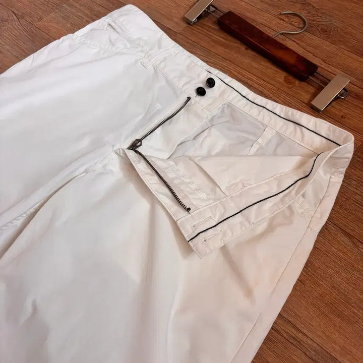[BUNJANG] Polo Ralph Lauren White Cotton Wide Leg Pants / 폴로 랄프로렌 화이트 팬츠 면바지 34 36 와이드 루즈핏