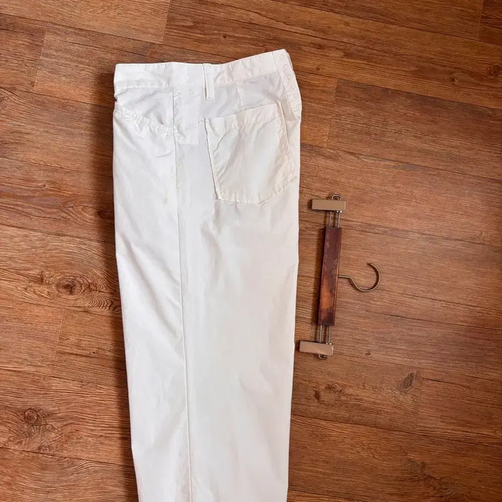 [BUNJANG] Polo Ralph Lauren White Cotton Wide Leg Pants / 폴로 랄프로렌 화이트 팬츠 면바지 34 36 와이드 루즈핏