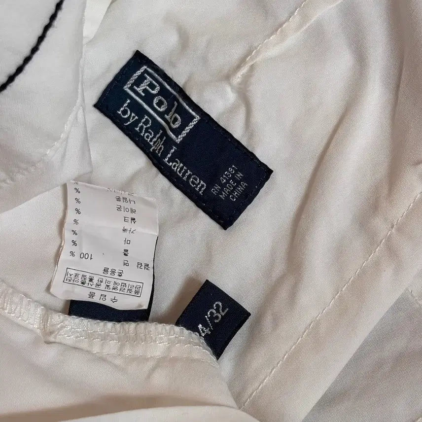 [BUNJANG] Polo Ralph Lauren White Cotton Wide Leg Pants / 폴로 랄프로렌 화이트 팬츠 면바지 34 36 와이드 루즈핏