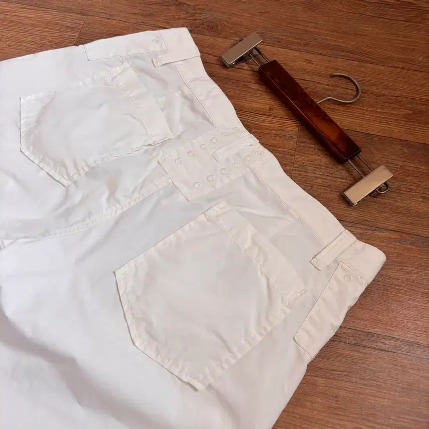 [BUNJANG] Polo Ralph Lauren White Cotton Wide Leg Pants / 폴로 랄프로렌 화이트 팬츠 면바지 34 36 와이드 루즈핏
