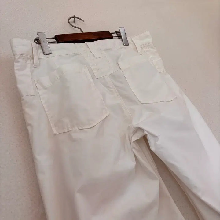 [BUNJANG] Polo Ralph Lauren White Cotton Wide Leg Pants / 폴로 랄프로렌 화이트 팬츠 면바지 34 36 와이드 루즈핏
