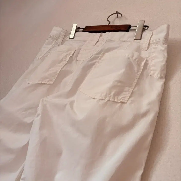 [BUNJANG] Polo Ralph Lauren White Cotton Wide Leg Pants / 폴로 랄프로렌 화이트 팬츠 면바지 34 36 와이드 루즈핏