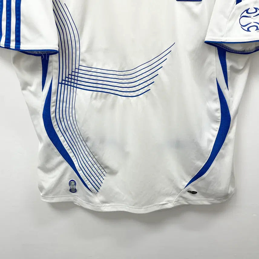 [BUNJANG] Adidas Greece National Team 06-08 Home Jersey / (2748) 아디다스 그리스 국대 06-08시즌 홈 노마킹 유니폼 해외L