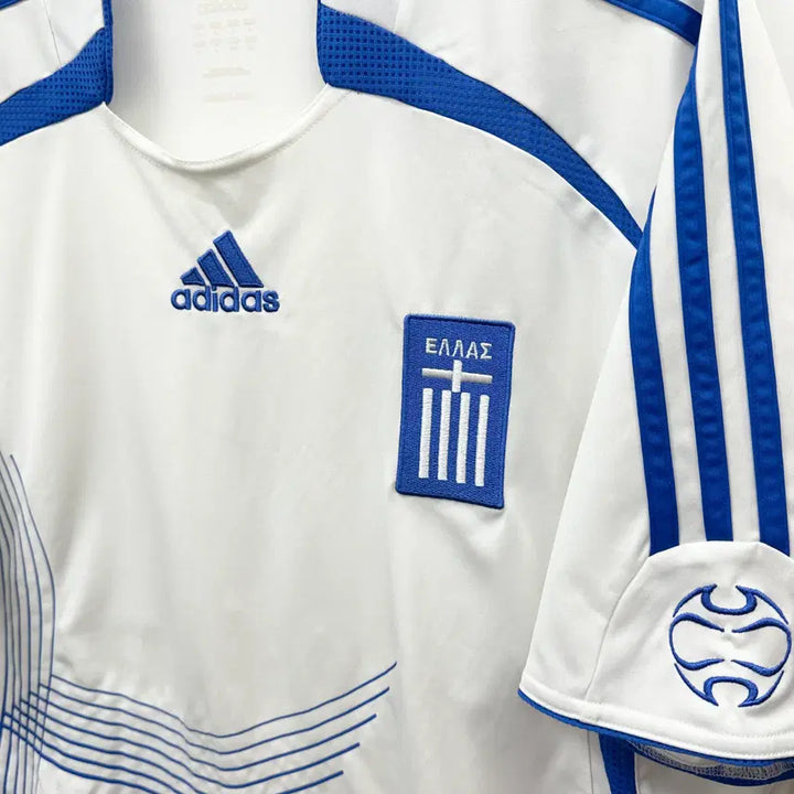 [BUNJANG] Adidas Greece National Team 06-08 Home Jersey / (2748) 아디다스 그리스 국대 06-08시즌 홈 노마킹 유니폼 해외L