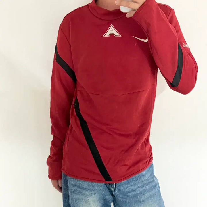 [BUNJANG] Nike Dri-FIT Long Sleeve T-Shirt (Red, M) / 나이키 드라이핏 기능성 긴팔 티셔츠 레드 (M)