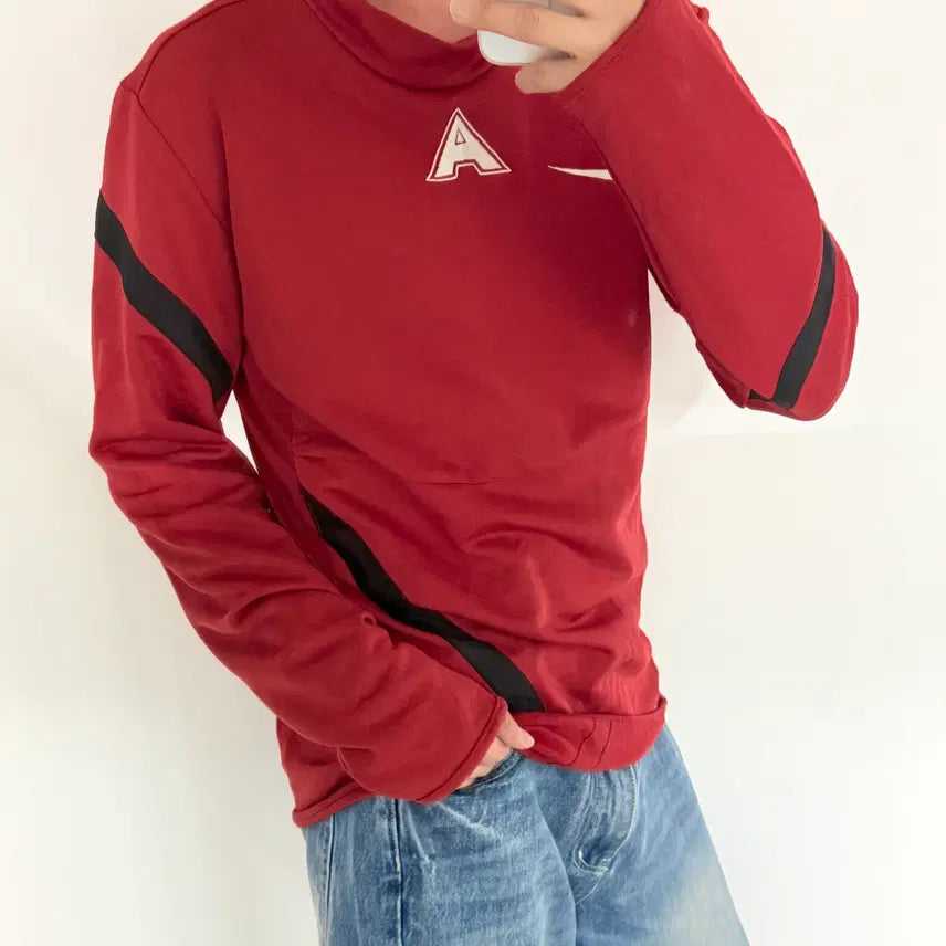 [BUNJANG] Nike Dri-FIT Long Sleeve T-Shirt (Red, M) / 나이키 드라이핏 기능성 긴팔 티셔츠 레드 (M)