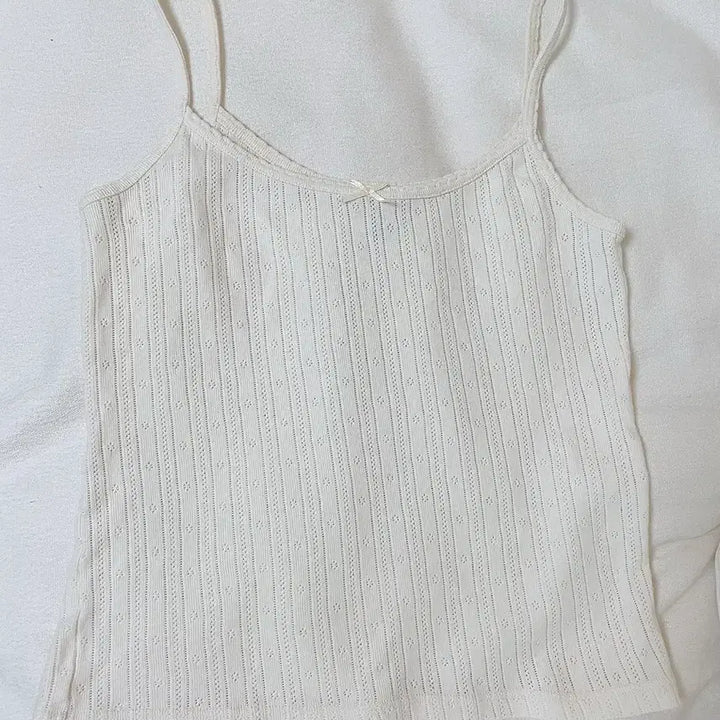 [SOLD OUT] 브랜디멜빌 아일렛 포인텔 아이보리 리본 나시