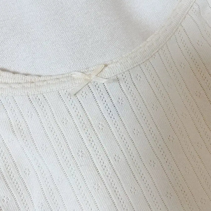 [SOLD OUT] 브랜디멜빌 아일렛 포인텔 아이보리 리본 나시