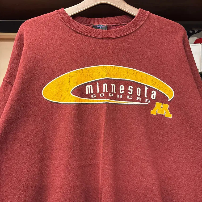 [BUNJANG] 90s Minnesota Golden Gophers College Team Sweatshirt / 90s 미네소타 골든 구퍼스 칼리지팀 서포터즈 스웻셔츠 N1241