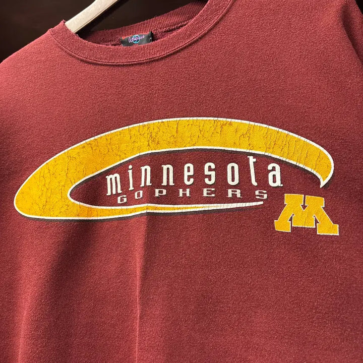 [BUNJANG] 90s Minnesota Golden Gophers College Team Sweatshirt / 90s 미네소타 골든 구퍼스 칼리지팀 서포터즈 스웻셔츠 N1241