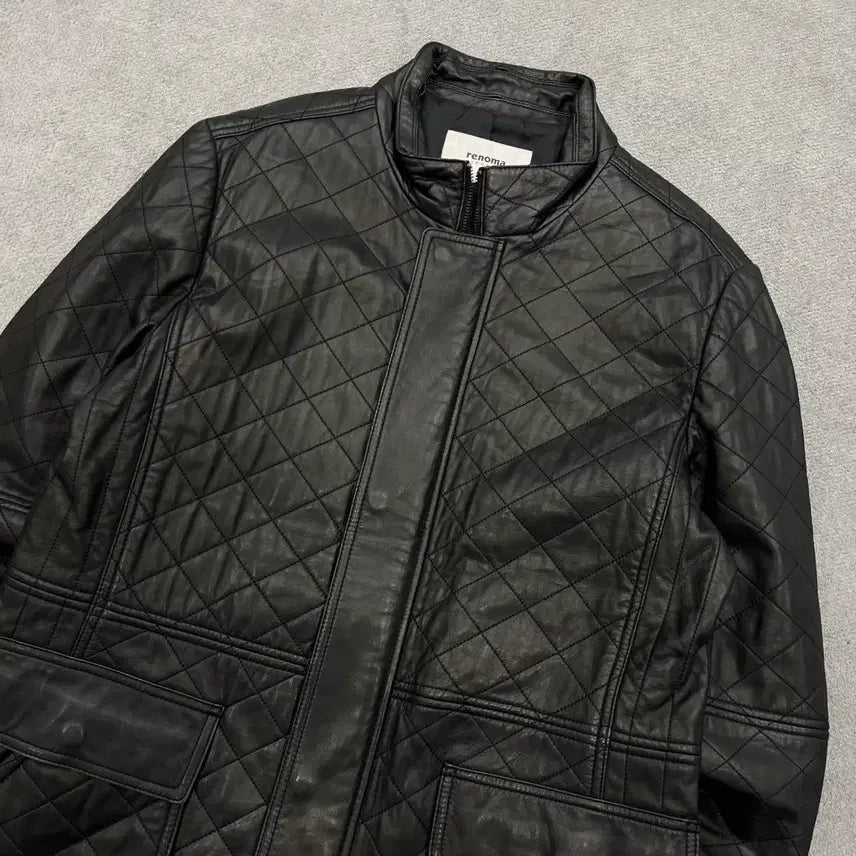 [BUNJANG] Renoma Quilted Leather Jacket / 100 레노마 양가죽 퀄팅 레더 가죽 자켓