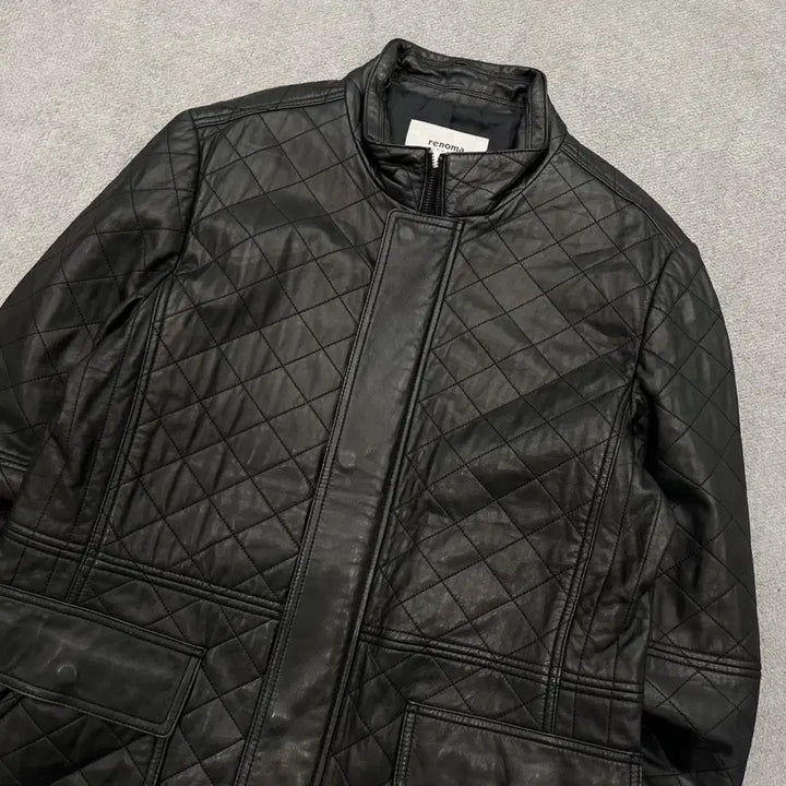 [BUNJANG] Renoma Quilted Leather Jacket / 100 레노마 양가죽 퀄팅 레더 가죽 자켓