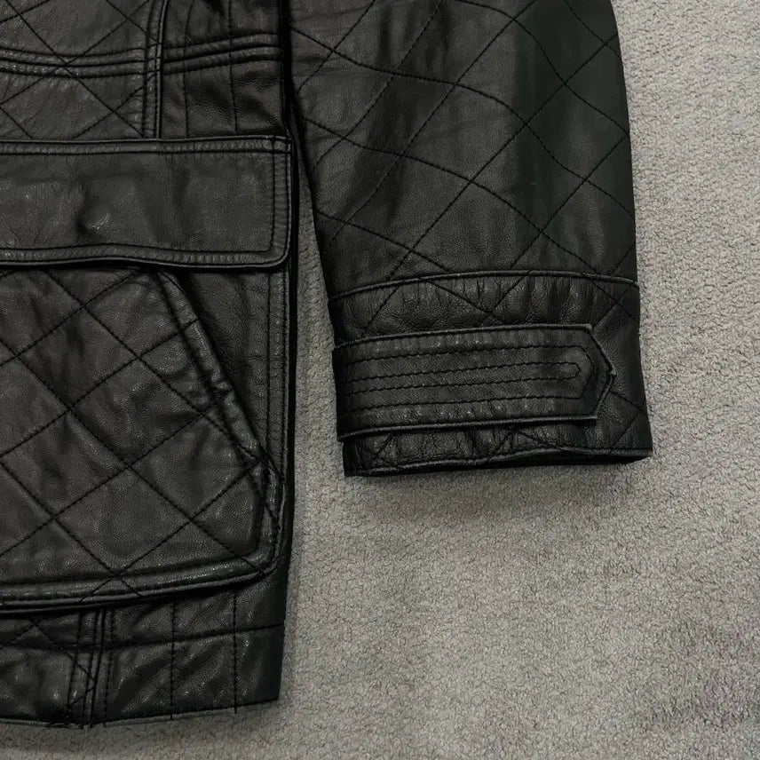 [BUNJANG] Renoma Quilted Leather Jacket / 100 레노마 양가죽 퀄팅 레더 가죽 자켓