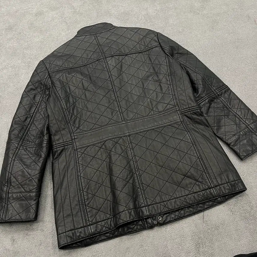 [BUNJANG] Renoma Quilted Leather Jacket / 100 레노마 양가죽 퀄팅 레더 가죽 자켓