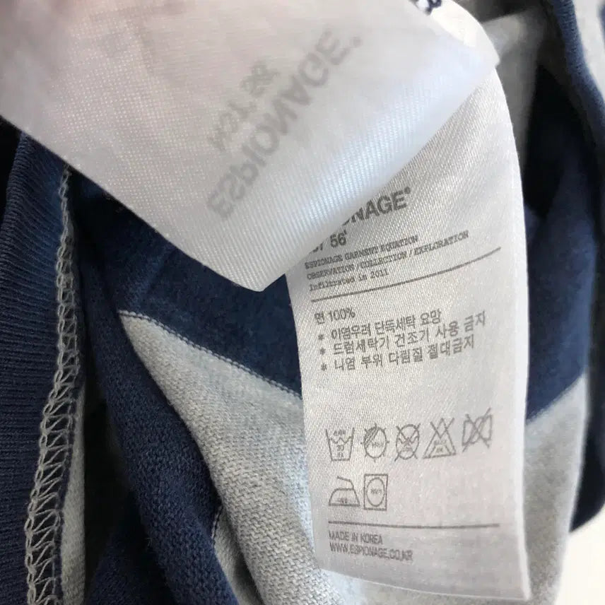 [BUNJANG] Espionage Striped Pocket T-shirt / 에스피오나지 단가라 포켓반팔 M