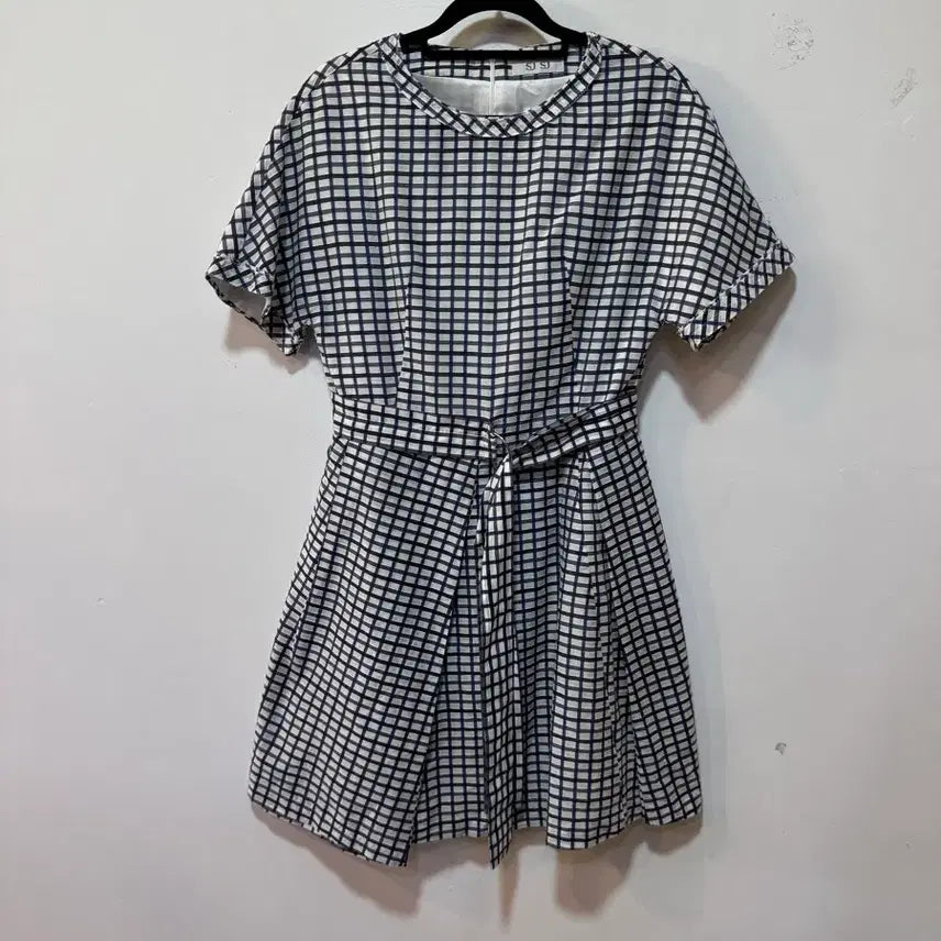 [BUNJANG] SJ Check Pattern Midi Dress / SJ SJ 체크 패턴 원피스 S