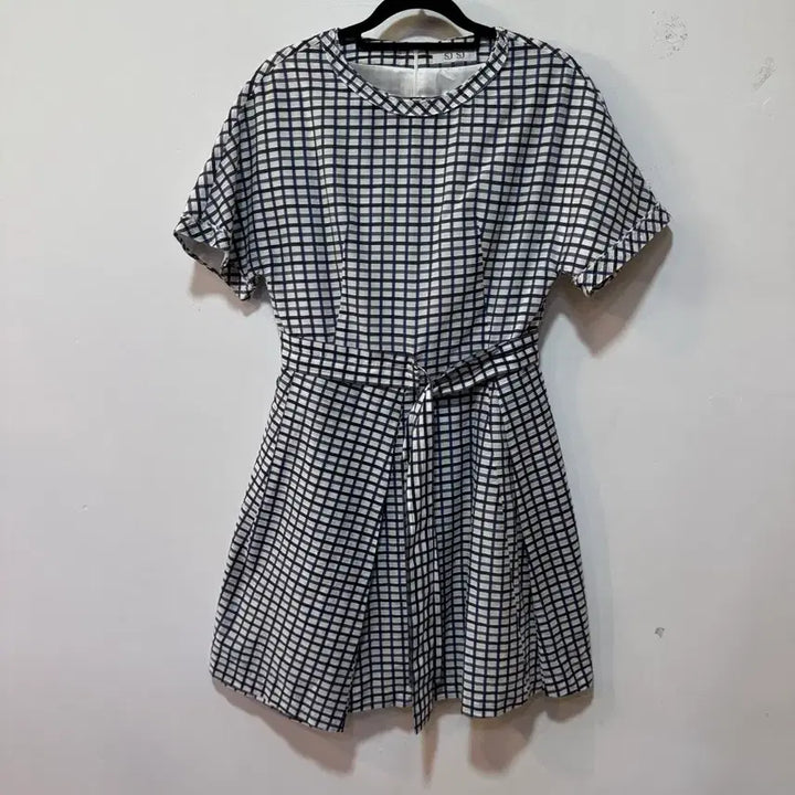 [BUNJANG] SJ Check Pattern Midi Dress / SJ SJ 체크 패턴 원피스 S