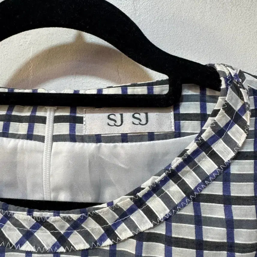 [BUNJANG] SJ Check Pattern Midi Dress / SJ SJ 체크 패턴 원피스 S