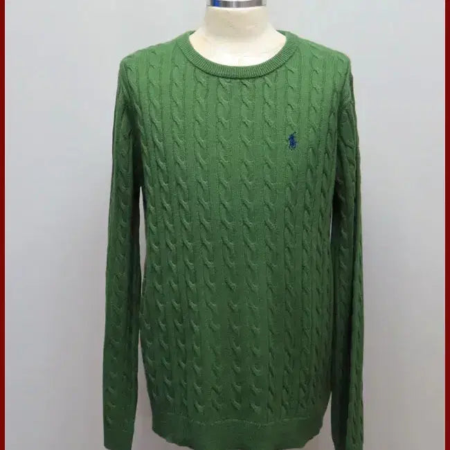 [BUNJANG] Polo Ralph Lauren Green Round Neck Knit Sweater / 폴로/녹색 라운드넥니트/105사이즈/따봉구제(G-2)
