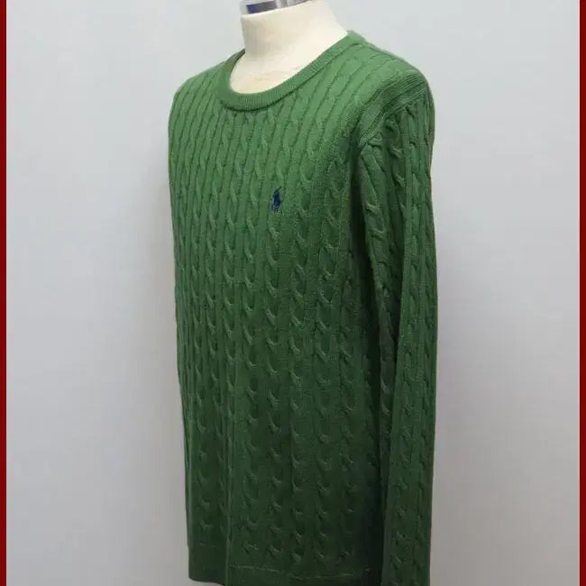 [BUNJANG] Polo Ralph Lauren Green Round Neck Knit Sweater / 폴로/녹색 라운드넥니트/105사이즈/따봉구제(G-2)