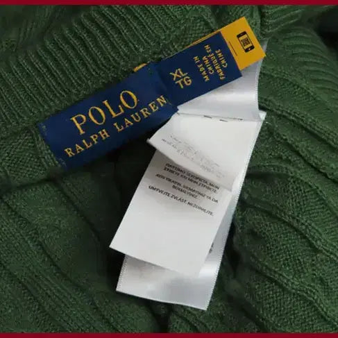 [BUNJANG] Polo Ralph Lauren Green Round Neck Knit Sweater / 폴로/녹색 라운드넥니트/105사이즈/따봉구제(G-2)