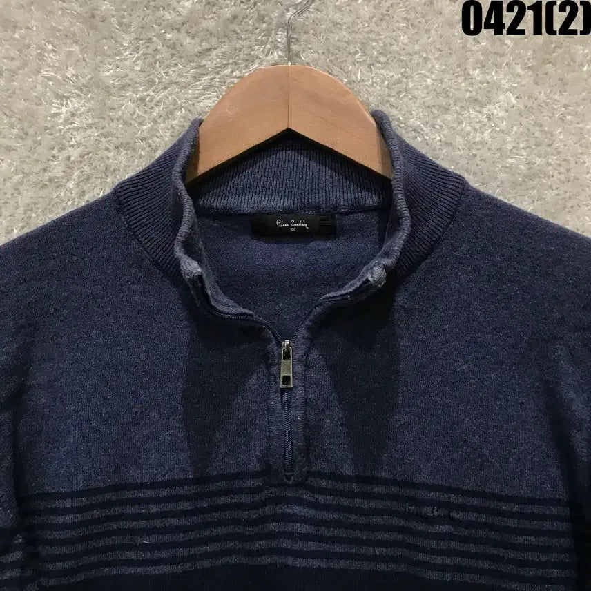 [BUNJANG] Pierre Cardin Navy Half-Neck Knit Sweater / 피에르가르뎅 네이비 하프넥 니트 L