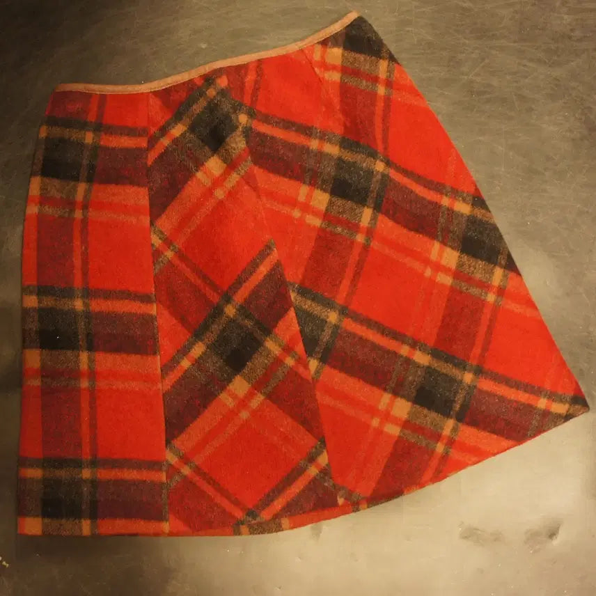 [BUNJANG] 1985 Vintage Checkered Pleated Mini Skirt / 1985 미니스커트 미니치마 주름치마 체크치마 빈티지스커트 롱스커트