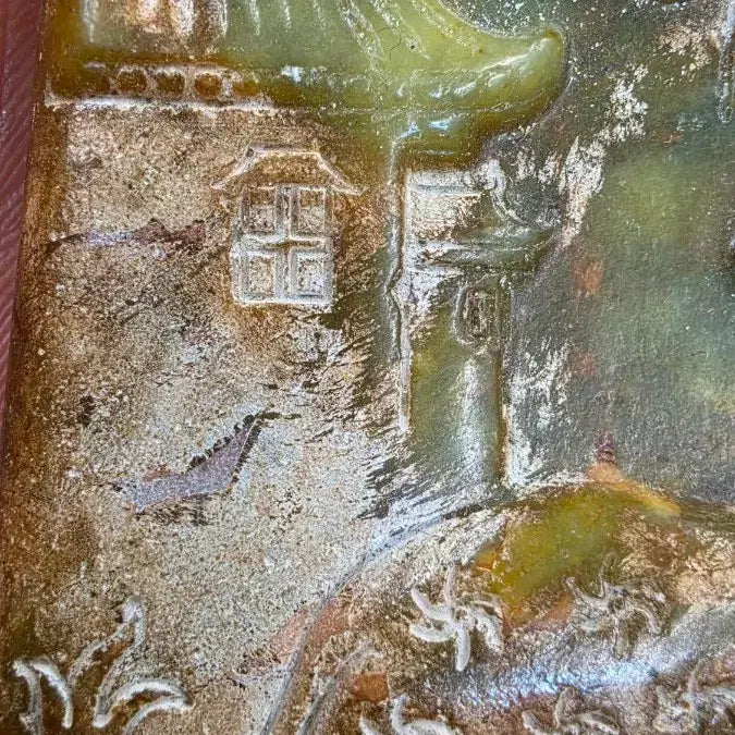 [BUNJANG] Jade San Su Deer Pavilion Antique / 고옥에강옥 산수누각사슴문