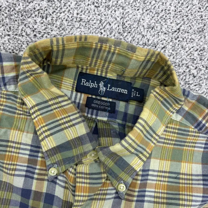 [BUNJANG] Polo Ralph Lauren Checkered Short Sleeve Shirt / L 폴로 랄프로렌 체크 반팔 셔츠 남방 0420J