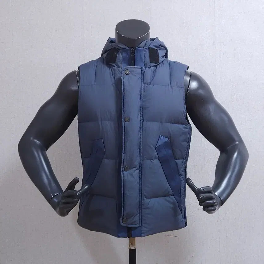 [SOLD OUT] CP 씨피컴퍼니 고글 후드 패딩 조끼 네이비